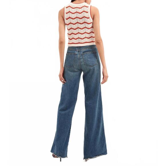 NEW VERONICA BEARD cropped jerrel knit tank top in multi - Picture 3 of 4